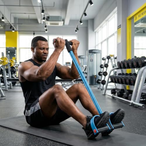 8 Tube Resistance Band with Handles for Strength Training - Blue