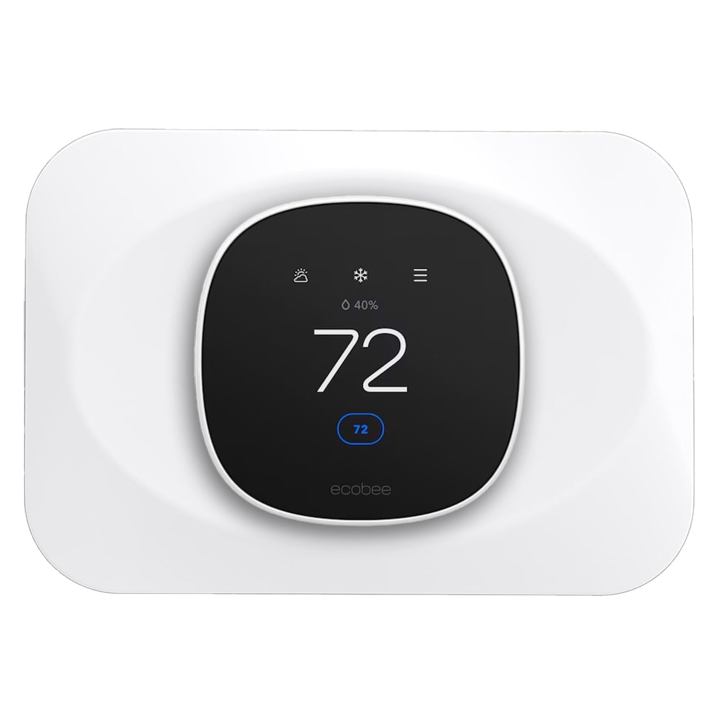 Wall Plate Cover Compatible with New 2025 Ecobee Smart Thermostat Essential, Practical Ecobee Thermostat Trim Kit, Programmable WiFi Thermostat Accessory (1, Pure White)