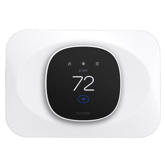 Wall Plate Cover Compatible with New 2025 Ecobee Smart Thermostat Essential, Practical Ecobee Thermostat Trim Kit, Programmable WiFi Thermostat Accessory (1, Pure White)
