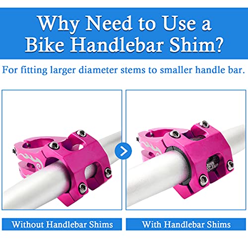 Bike Handlebar Shim Adapter - Aluminum Alloy, 25.4 to 31.8mm - Black