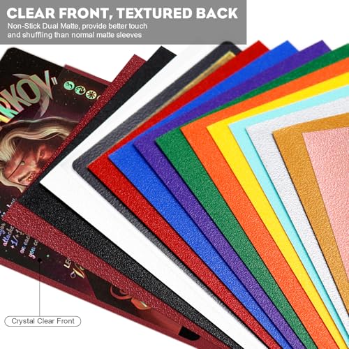 Katomula Blood Red Matte Card Sleeves 300CT for MTG, Baseball & Sports Cards