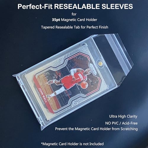 Rayvol Team Bags for 35PT Magnetic Card Holders - 300 Count, Resealable Sleeves