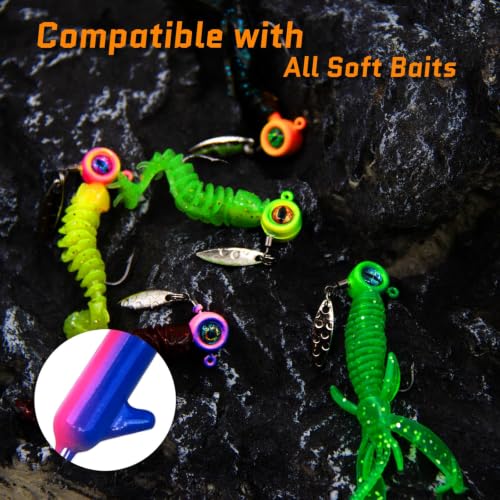 1/32 oz Crappie Fishing Jig Heads with Willow Blade - 10 Pcs
