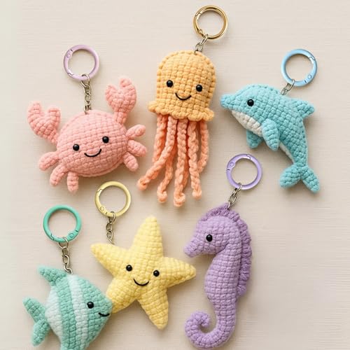 Hordolry Colorful 60Pcs Metal Carabiner Key Rings Bulk for DIY Keychains & Bag Charms