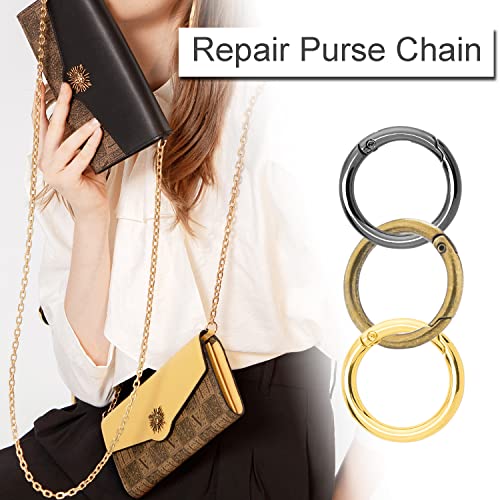 1 Inch Spring O Ring Clip Keychain - 12 Pack Assorted Colors