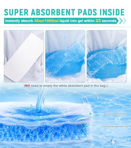 OUMEE 850ML Emergency Disposable Urinal Bags, 8/12/20/28 Pcs
