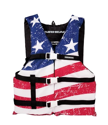 Youth Stars & Stripes Life Jacket - USCG Approved Open-Side Vest for Boating & Swimming