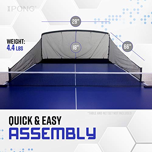 iPong Carbon Fiber Table Tennis Ball Catch Net for Training & Practice