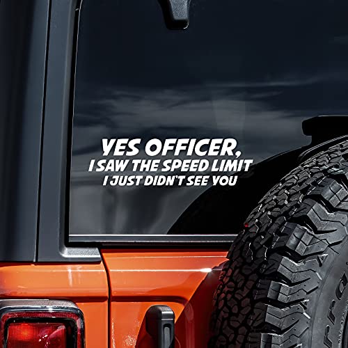Speed Limit Decal Vinyl Sticker - 8" x 2" - White