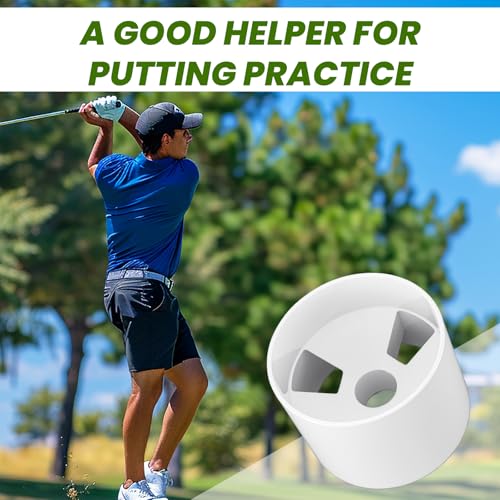 4 Pack Golf Hole Cups - Durable ABS Plastic Putting Green Cups, 4.25" Diameter