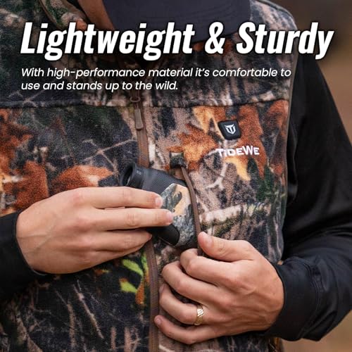 Hunting Rangefinder - Rechargeable Camo Laser Range Finder 700 Yards | 6X Magnification, Water-Resistant, Carry Case - Leaf Camo