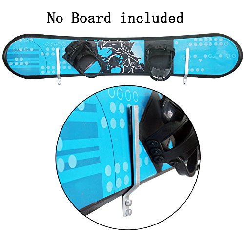 Snowboard Wall Mount Storage Rack - Heavy Duty Aluminum with Felt Protection