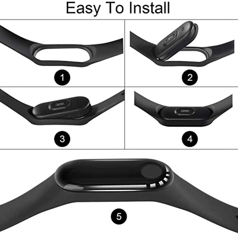 T-BLUER Bracelet Compatible with Xiaomi Mi Band 7, Mi Band 6 Replacement Colourful Silicone Straps Designed for Xiaomi Miband 7 6 5 Fitness Tracker Accessories without Tracker Included