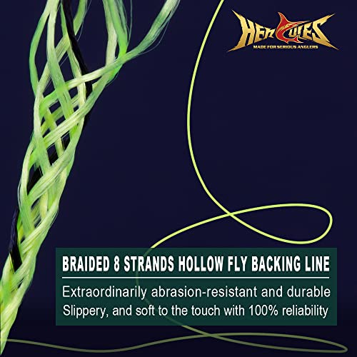20LB Braided Fly Line Backing - 100Yds in White & Black