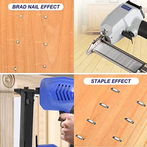 HW HAMWOO 18 Gauge 1800PCS,1/4" Narrow Crown Staples (1/2"- 400; 3/4"- 400; 1"- 400) and Brad Nails (5/8"-300,3/4"-300), Suitable for Most Brand of 18 Gauge Stapler