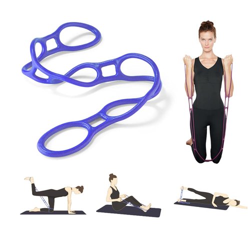 Angelaid Exercise Ring Stretcher Bands Fitness Elastic Walk for Home Yoga Pilates Gym Workouts