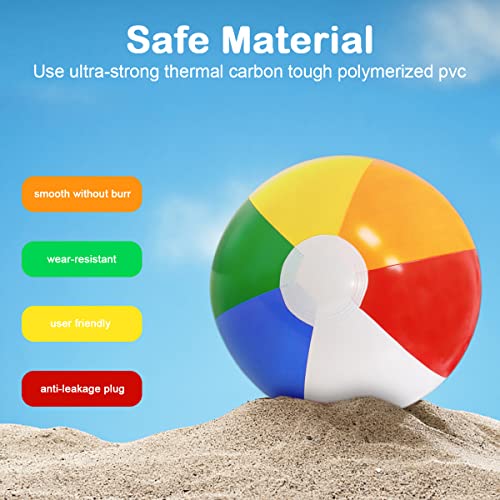 16-Inch Inflatable Beach Balls - 3 Pack for Kids