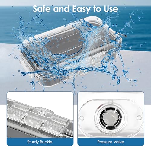 Tomotato Transparent Waterproof Dry Box Case for Outdoor Camping Boating Shockproof Storage
