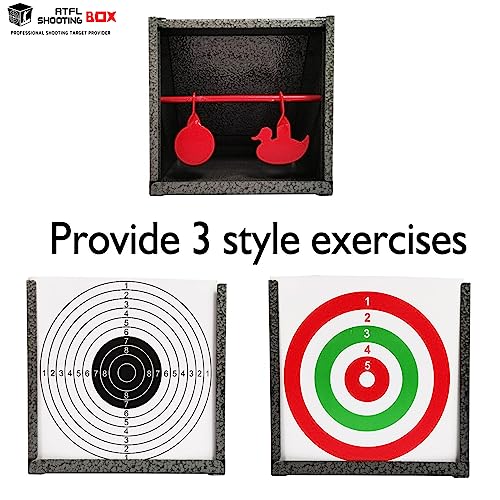 BB Trap Target with 20 Paper Targets for Airsoft & Pellet Guns