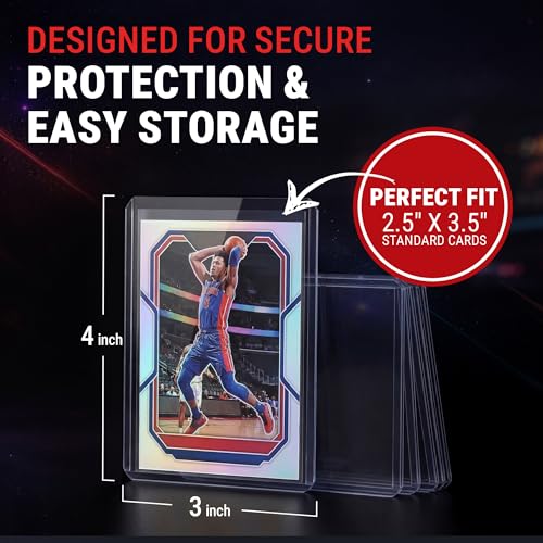 Clear Card Sleeves and Toploaders Bundle - 100 Pack for Trading Cards