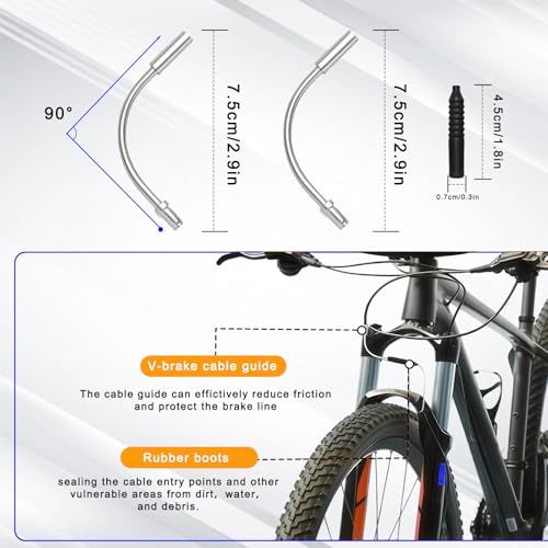 Universal Bicycle Brake & Gear Cable Kit with Stainless Steel Cutter - MTB Road Bike Repair