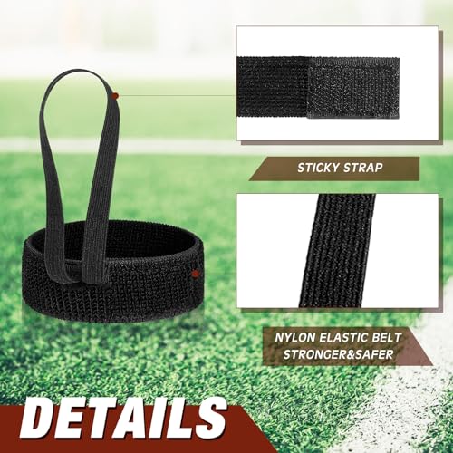 Football Down Indicator Referee Wristband - Adjustable Black, 3 Pack