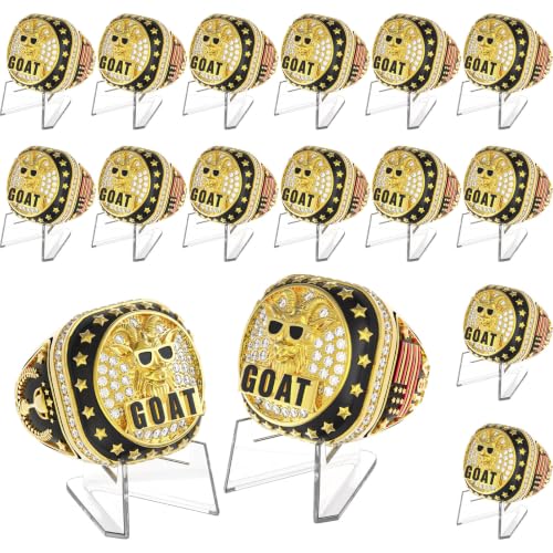 Championship Rings Bulk with Holder - 6 Goat Design