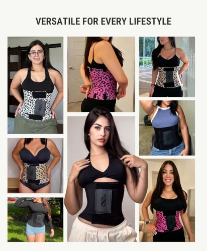Waist Trimmer Belt - Medium Black, Breathable Compression Body Shaper