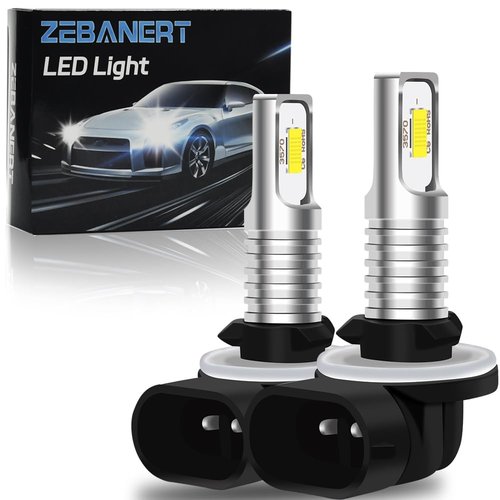 ZEBANERT 886 Fog light bulbs Fit For Golf Cart EZGO Club Car DS Precedent, Super Bright CSP Chip 6000LM 6000K White Fog light bulbs Fit For Golf Cart Light Kit （Pack of 2）