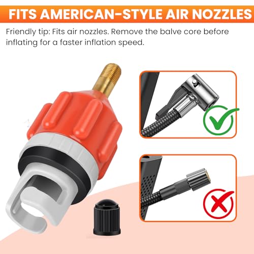 Inflatable Paddle Board Pump Adapter - 2PCS Schrader Valve