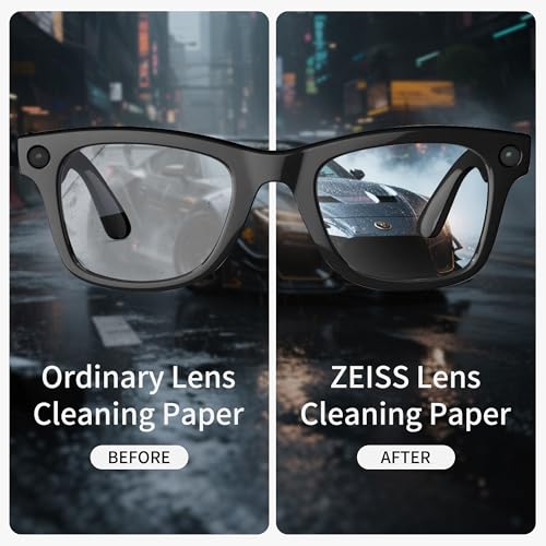 Smart Glasses Accessories Kit for Ray-Ban Meta/Gen 2 and Oakley Meta HSTN, Includes 10Pcs Lens Cleaning Papers, 4 Pairs Nose Pads, 1Pc Adjustable Anti-Drop Lanyard & Non-Slip Glasses Holder