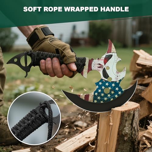 13-Inch Camping Hatchet Axe - Portable Multi-Functional Shock-Absorbing Tool for Camping & Outdoor Survival