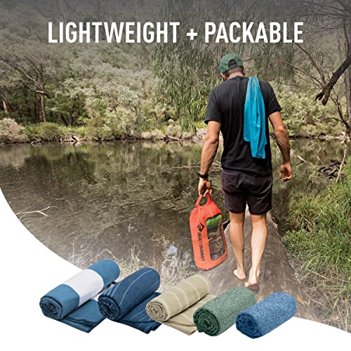 Sea to Summit Drylite Small Towel - Sage Green Lightweight Travel & Camping Microfiber