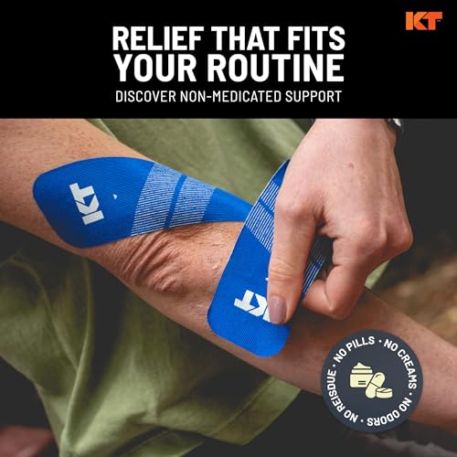 Pro Synthetic Kinesiology Athletic Tape - 20 Precut Strips, 10"