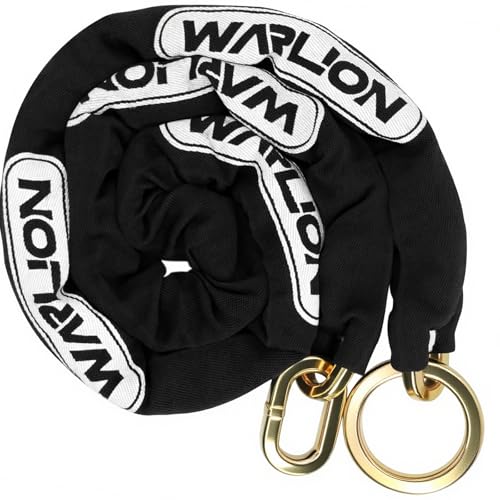 WARLION Black Heavy Duty Security Chain 5ft x 3/8in - Anti-Theft Motorcycle & Equipment Lock