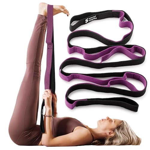 Yoga Strap for Stretching and Flexibility Training - Purple