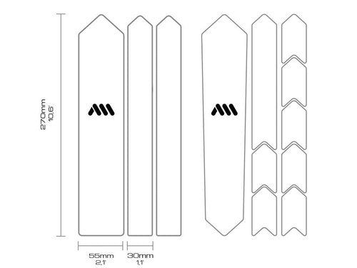All Mountain Style Bike Frame Protection Kit - 18-Piece Clear Film for Gravel & Road - Ultra-Light 200µm PVC, Scratch-Resistant, Easy DIY Install - Coffee White