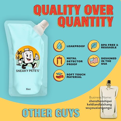 12 Pack Hidden Liquor Pouches - 8 oz Leakproof Flasks