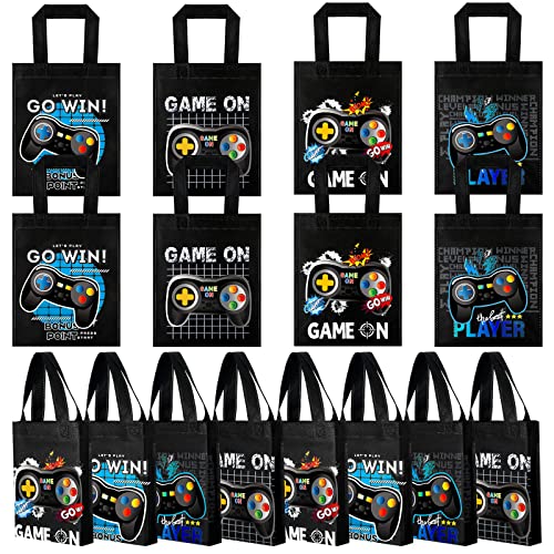 Video Game Party Favor Bags Set - Reusable Candy Treat Bags for Kids & Gamers