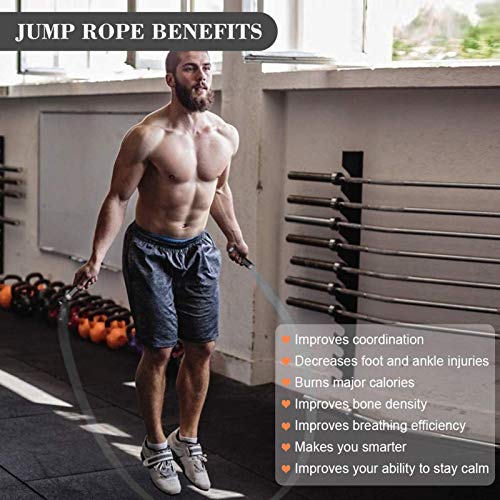 Weighted Jump Rope for Fitness - Adjustable Length, Tangle-Free