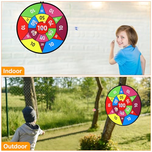 Accmor 28in Large Kids Dart Board with Sticky Balls – Indoor/Outdoor Family Game