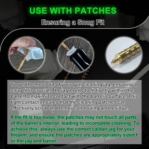 Solid Brass .22 Caliber Gun Jags - 3 Pack Bore Cleaner