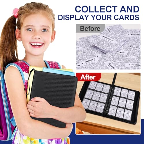 Trading Card Binder – 720 Capacity Zippered Holder with 9 Pockets