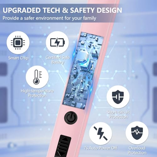 Rechargeable Electric Candle Lighter - Windproof Plasma Arc - Rose Gold