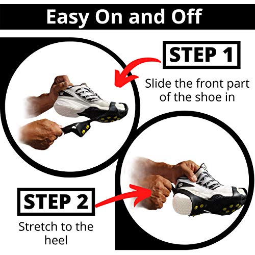 Ice Snow Traction Cleats - X-Large Lightweight Crampon Grippers