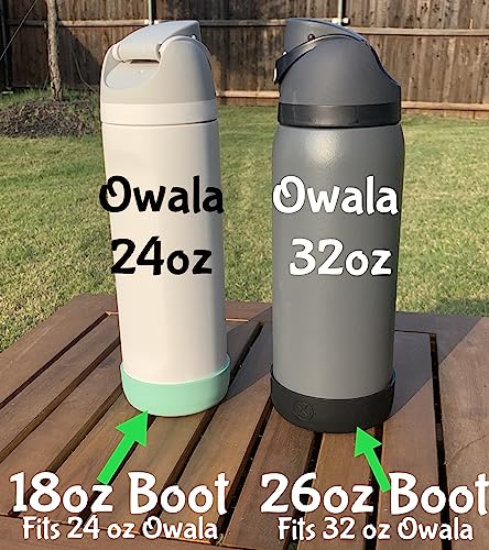 Protective Silicone Boot for YETI & Owala Bottles - Black, 18oz