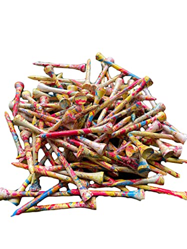 Bamboo Golf Tees - Eco-Friendly 70mm Tie Dye - 100 Pcs