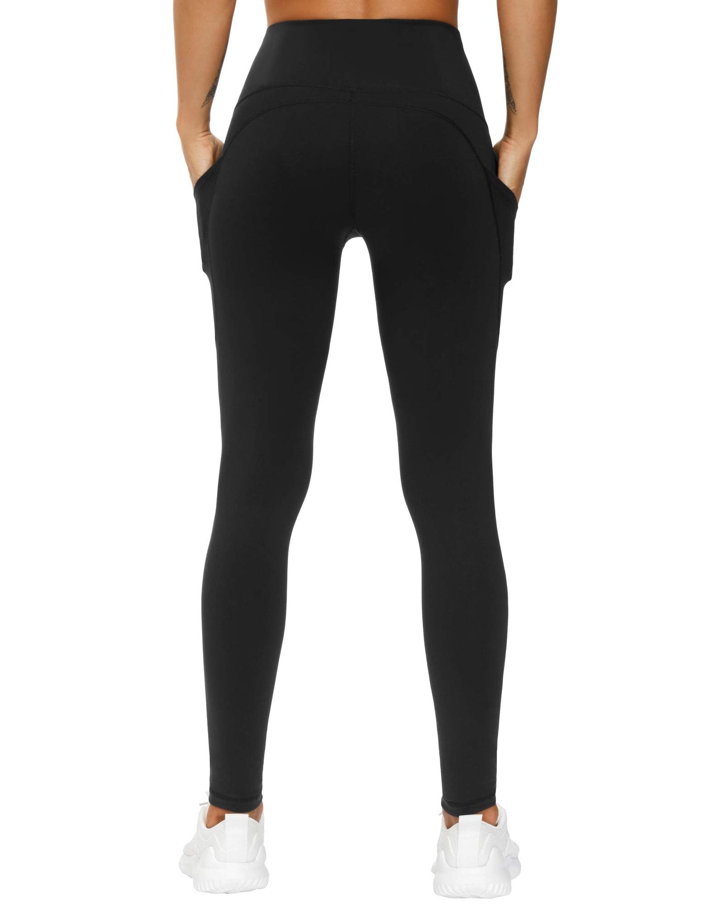 THE GYM PEOPLE Women's Thick High Waist Yoga Pants Workout Leggings Black