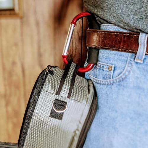 5.5-Inch D-Shape Aluminum Carabiner Clip with Sponge Grip