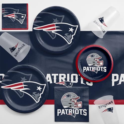 New England Patriots Dessert Plates - 48 Count, 7" Round